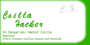 csilla hacker business card